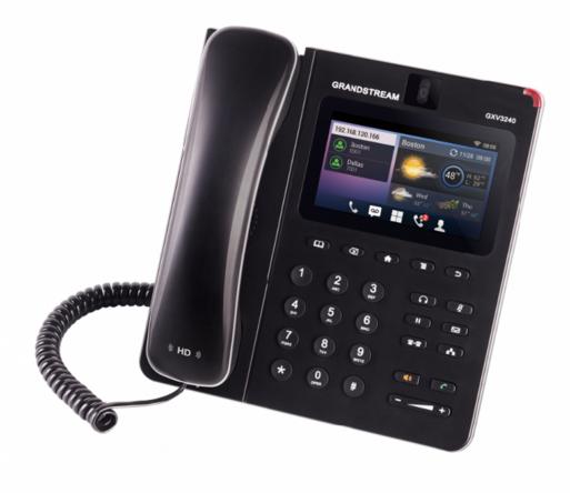 Grandstream Networks GXV3240 Wired handset 6líneas LCD Wifi Negro teléfono IP