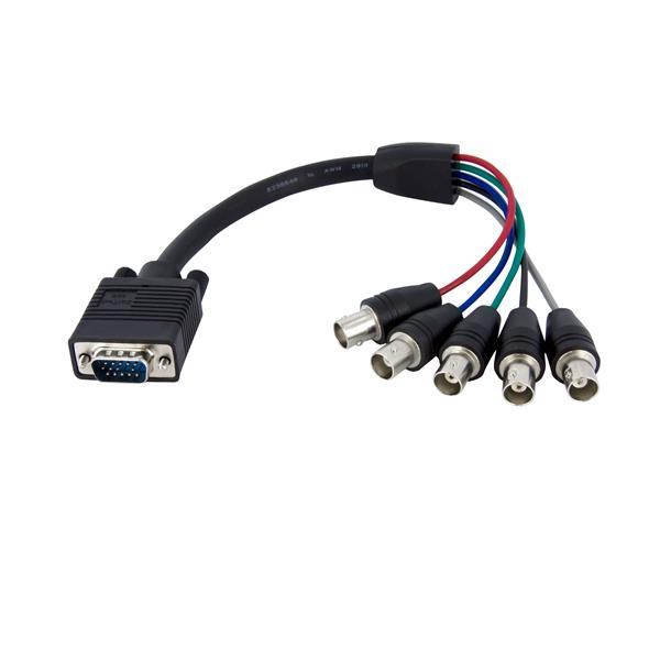 StarTech.com 0.3m VGA/BNC Monitor Cable 0.3m VGA (D-Sub) 5 x BNC Negro