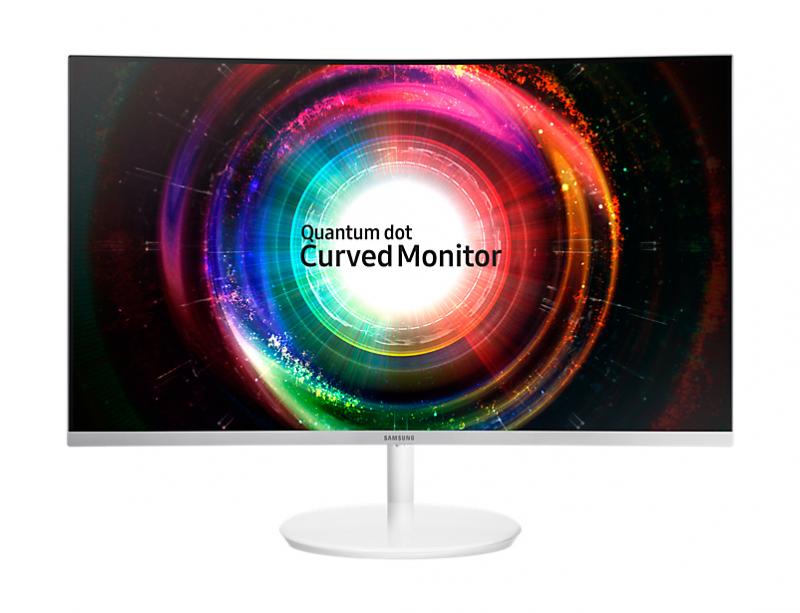 Samsung C27H711 27" Wide Quad HD QLED Matt Curved screen Blanco pantalla para PC