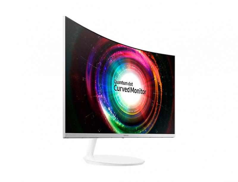 Samsung C27H711 27" Wide Quad HD QLED Matt Curved screen Blanco pantalla para PC