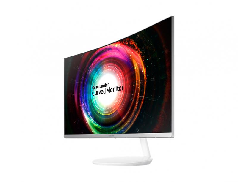 Samsung C27H711 27" Wide Quad HD QLED Matt Curved screen Blanco pantalla para PC