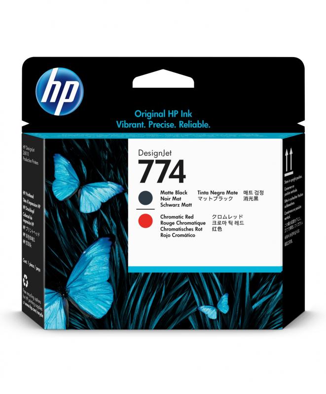 HP 774 Negro, Rojo cromático cartucho de tinta