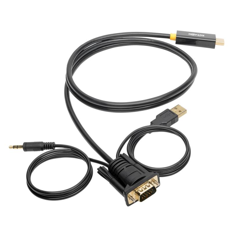 Tripp Lite Cable Adaptador VGA + Audio a HDMI con Energía USB, 1920 x 1200 (1080p) @ 60 Hz (M/M), 1