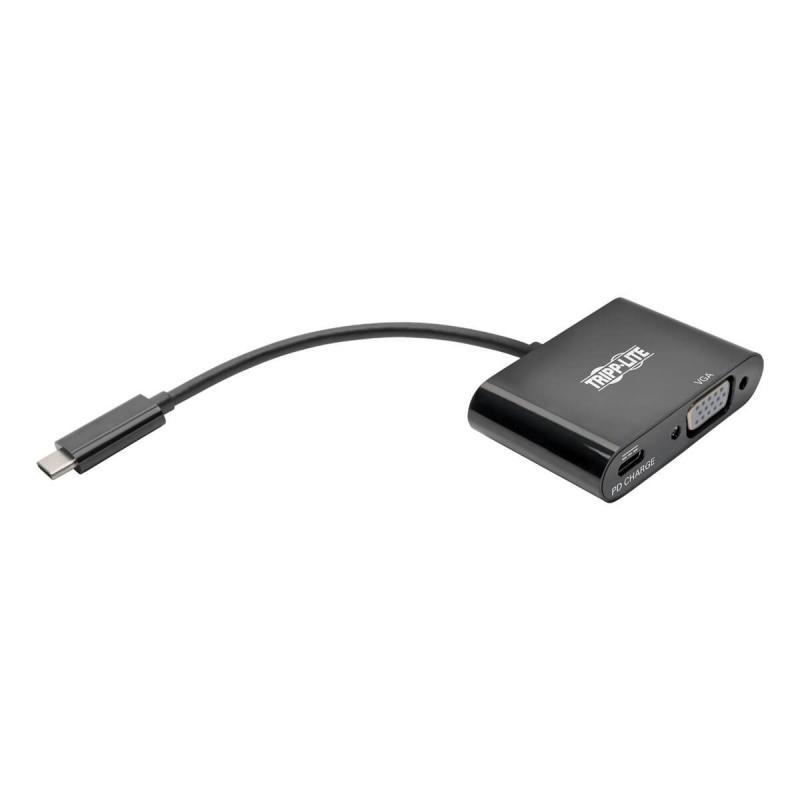 Tripp Lite Adaptador USB-C a VGA con carga PD - USB 3.1 Gen 1, 1920 x 1080 (1080p), Thunderbolt 3, N
