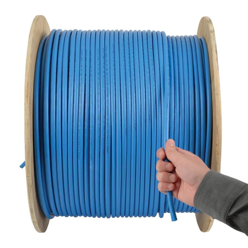 Tripp Lite Cable a Granel PVC CMR Sin Blindaje Cat6a 10G con Núcleo Sólido, Azul, 305 m [1000 pies