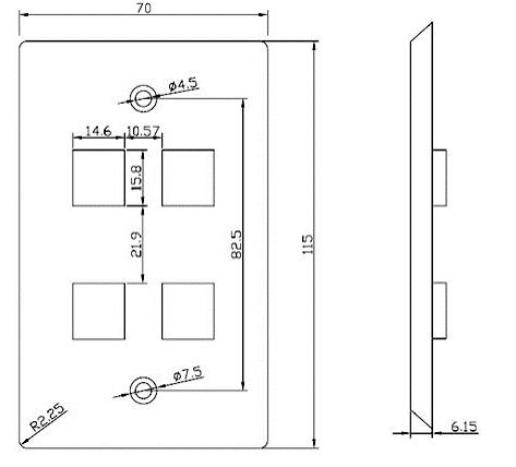 LinkedPRO LP-FP-19 tapa de seguridad para enchufe RJ-45 Blanco 1 pieza(s)