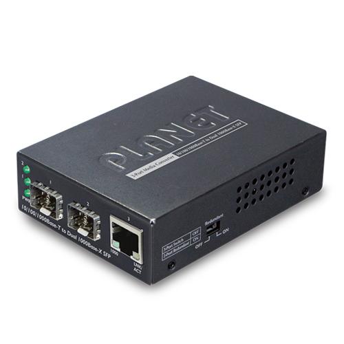 Planet GT-1205A convertidor de red 1000 Mbit/s Negro