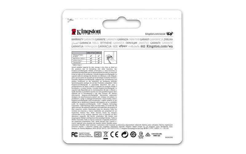 Kingston Technology DataTraveler Elite G2, 64GB unidad flash USB USB tipo A 3.0 (3.1 Gen 1) Negro