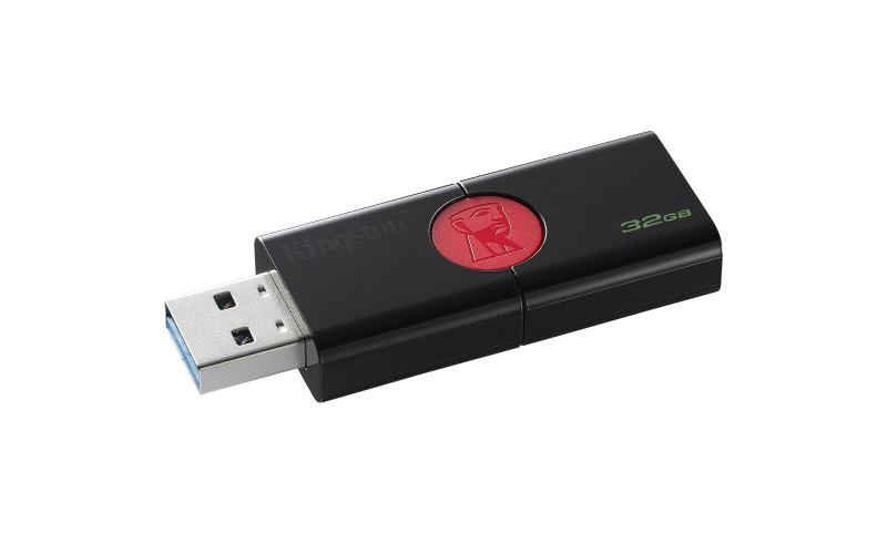 Kingston Technology DataTraveler 106 unidad flash USB 32 GB USB tipo A 3.0 (3.1 Gen 1) Negro, Rojo