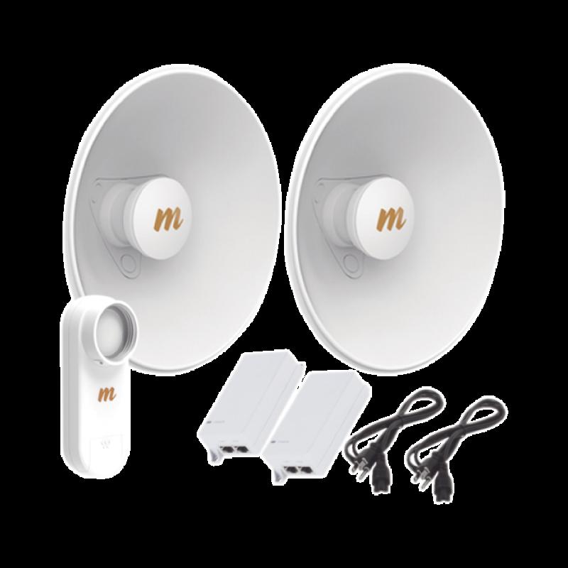 Kit de 2 radios C5X con antenas N5-X25-2PACK (25 dBi), rango de frecuencia extendida (4.9 a 6.4 GHz)