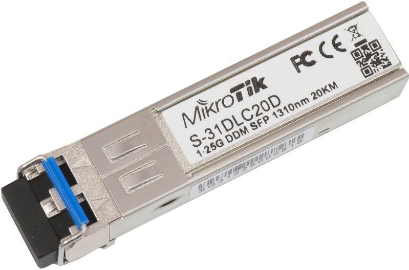 Mikrotik S-31DLC20D módulo de red del transceptor 1250 Mbit/s SFP 1310 nm