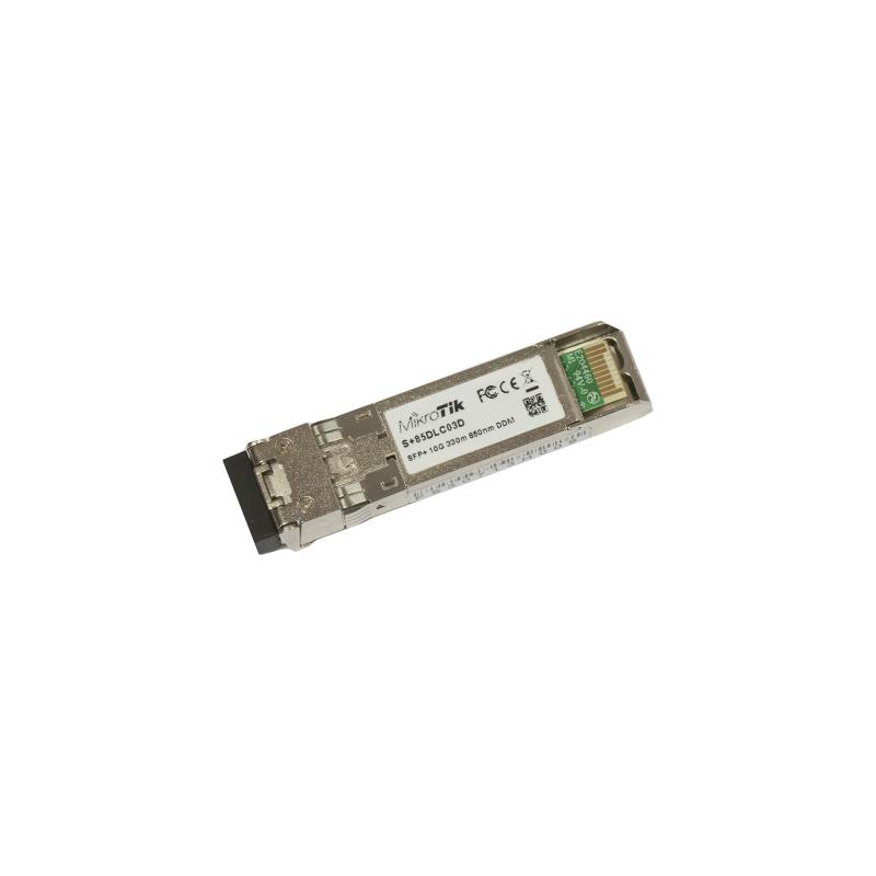 Transceptor MiniGbic SFP+ 10G LC Duplex para fibra Multi Modo 300mts S+85DLC03D