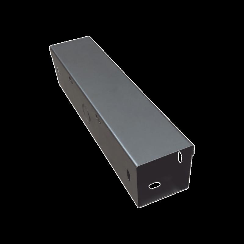 Ducto cuadrado embisagrado 6.5 x 6.5 cm, fabricado en lámina de acero al carbón, hasta 67 cables C