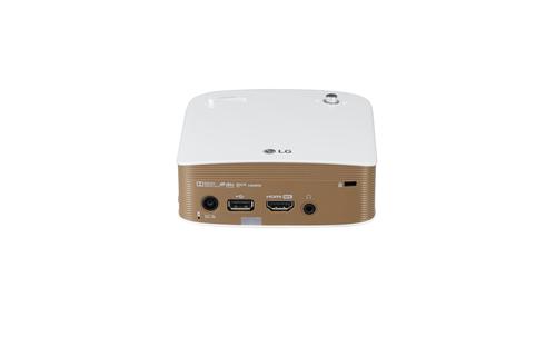 LG PH150G video proyector 130 lúmenes ANSI DLP 720p (1280x720) Proyector portátil Oro, Blanco