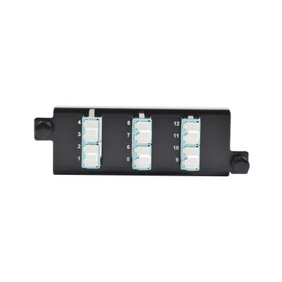 Siemon PPM-F-LCQ12-01 adaptador de fibra óptica LC Negro
