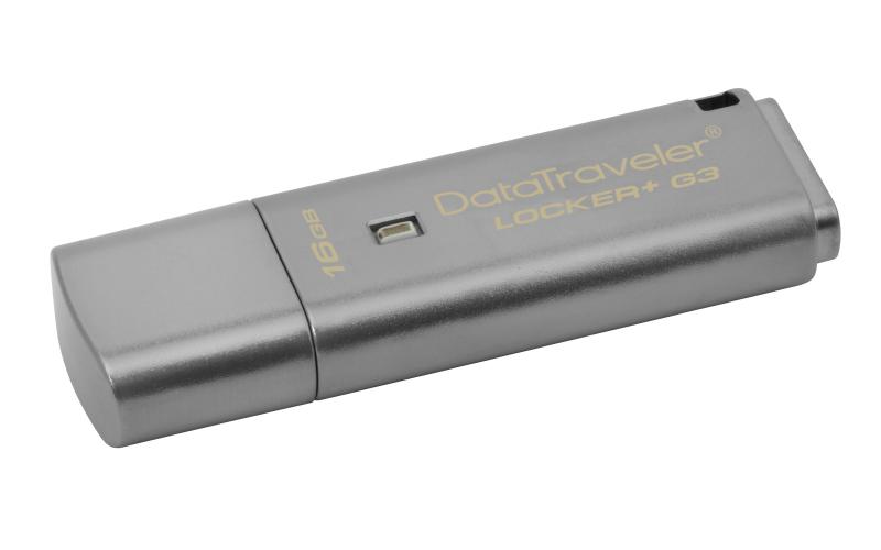 Kingston Technology DataTraveler Locker+ G3 16GB unidad flash USB USB tipo A 3.0 (3.1 Gen 1) Plata