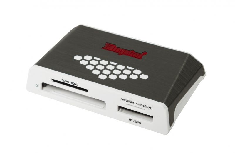 Kingston Technology USB 3.0 High-Speed Media Reader lector de tarjeta Gris, Blanco