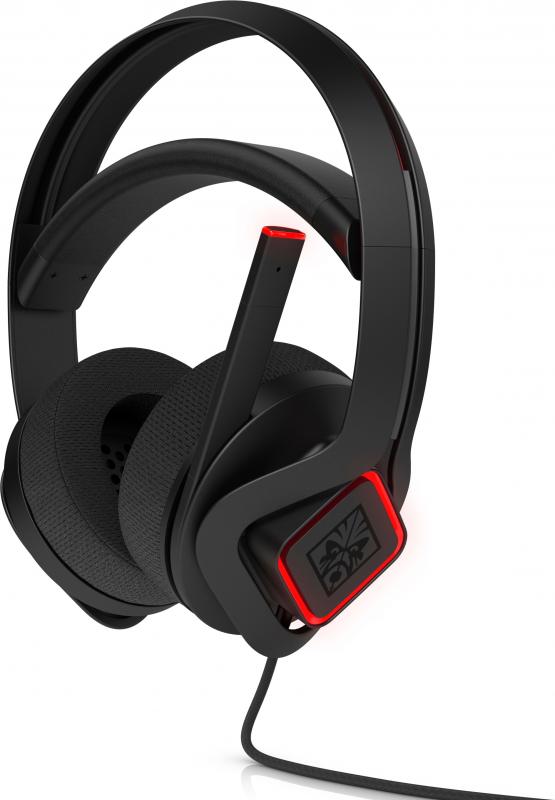 HP Omen X Biauricular Diadema Negro, Rojo