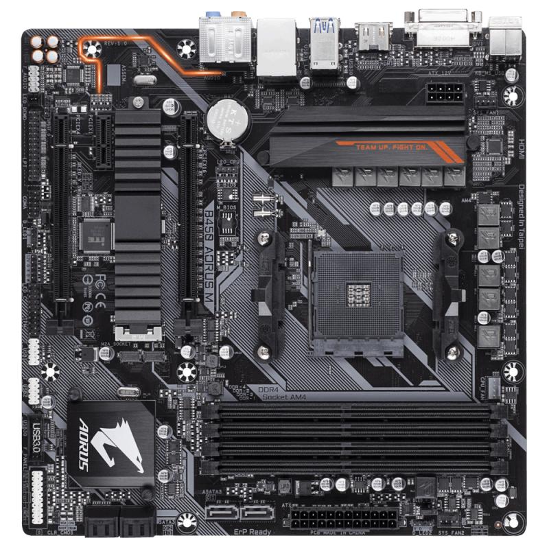 Gigabyte B450 AORUS M (rev. 1.0) placa base Enchufe AM4 Micro ATX AMD B450
