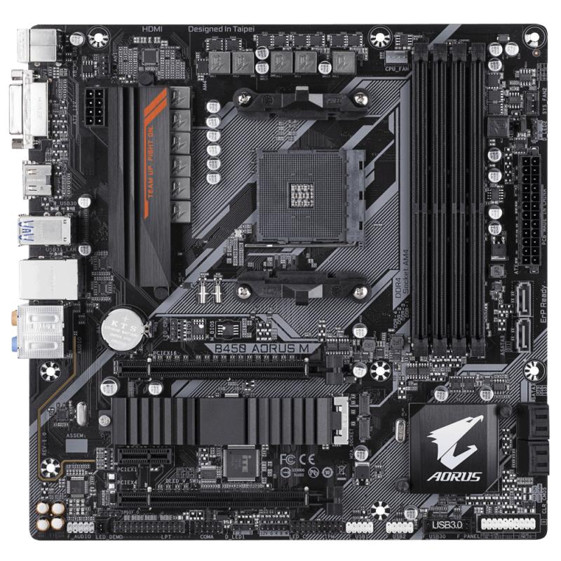 Gigabyte B450 AORUS M (rev. 1.0) placa base Enchufe AM4 Micro ATX AMD B450