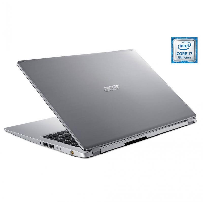 Laptop Acer Aspire 5 A515-52-78VF - 15.6" HD - Intel Core I7-8565U QC 1.80GHz - 8GB - 1TB HDD + 128GB SSD - Windows 10 Home - Color Plata NX.H8AAL.003