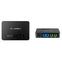 ADAPTADOR ATA DE 2 PUERTOS FXS 2 CUENTAS SIP CON 2 PUERTOS DE RED GIGABIT CON ROUTER INTEGRADO HT812