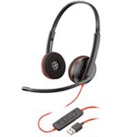 AUDIFONO Y MIC DE DIADEMA PLANTRONICS BLACKWIRE C3220 ALAMBRICA BINAURAL USB 209745-101 C3220 USB-A