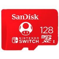 MEMORIA SANDISK 128GB MICRO SDXC NINTENDO SWITCH 100MB/S 4K FULL HD U3 V30 SDSQXAO-128G-GNCZN