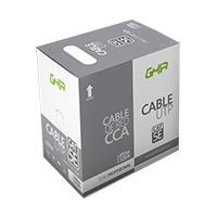 BOBINA DE CABLE MARCA GHIA CAT5E UTP CCA COLOR GRIS 24 AWG 100M 328FT CERTIFICACIN CE / ROHS GCB-045