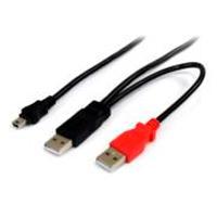 CABLE DE 1.8M USB EN Y PARA DISCOS DUROS EXTERNOS - 2X USB A MACHO A 1X USB MINI B MACHO - STARTECH.COM MOD. USB2HABMY6 USB2HABMY6