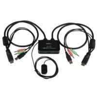 CONMUTADOR SWITCH KVM 2 PUERTOS HDMIÂ® USB AUDIO MINI JACK CON CABLES INTEGRADOS SIN ALIMENTACIÃ³N EXTERNA - 1080P - STARTECH.COM MOD. SV211HDUA SV211HDUA