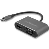 ADAPTADOR USB-C A VGA Y HDMI - 2EN1 - 4K 30HZ - GRIS ESPACIAL - ADAPTADOR DE VIDEO EXTERNO USB TIPO C - STARTECH.COM MOD. CDP2HDVGA CDP2HDVGA