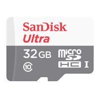 MEMORIA SANDISK 32GB MICRO SDHC ULTRA 100MB/S CLASE 10 C/ADAPTADOR SDSQUNR-032G-GN3MA