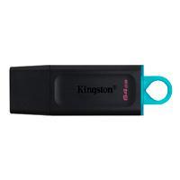 MEMORIA KINGSTON 64GB USB 3.2 ALTA VELOCIDAD / DATATRAVELER EXODIA NEGRO DTX/64GB