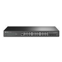 SWITCH TP-LINK TL-SG3428X 24 PUERTOS RJ45 GIGABIT 10/100/1000 ADMINISTRABLE CON 4 RANURAS 10G SFP+ 1 RJ45 CONSOLA Y 1 MICRO-USB CONSOLA L2 JETSTREAM PARA RACK 19 PULGADAS TL-SG3428X