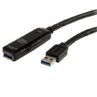CABLE EXTENSOR DE 10 METROS USB 3.0 SUPERSPEED ACTIVO - USB A MACHO A HEMBRA - NEGRO - STARTECH.COM MOD. USB3AAEXT10M USB3AAEXT10M