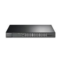 SWITCH TP-LINK TL-SG3428XMP 24 PUERTOS RJ45 GIGABIT 10/100/1000 MBPS POE+ ADMINISTRABLE CON 4 RANURAS 10G SFP+ 1 RJ45 CONSOLA Y 1 MICRO-USB CONSOLA L2 JETSTREAM PARA RACK 19 PULGADAS TL-SG3428XMP