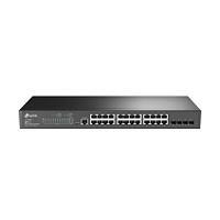 SWITCH TP-LINK TL-SG3428 24 PUERTOS RJ45 GIGABIT 10/100/1000 ADMINISTRABLE CON 4 RANURAS SFP GIGABIT L2 JETSTREAM + 1 RJ45 CONSOLA Y 1 MICRO-USB PARA RACK 19 PULGADAS TL-SG3428