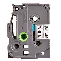CINTA BROTHER LAMINADA TZES241 CON EXTRA ADHESIVO NEGRO SOBRE BLANCO 18 MM X 8 MTS TZES241