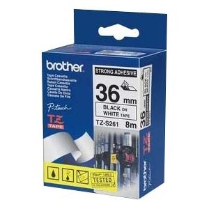 CINTA NEGRO SOBRE BLANCO    36  MM X 8M ADHESIVO INDUSTRIAL         TZES261