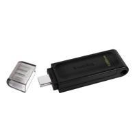 MEMORIA KINGSTON 128GB USB-C 3.2 GEN 1 ALTA VELOCIDAD / DATATRAVELER 70 NEGRO DT70/128GB