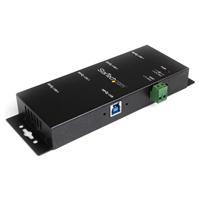 HUB USB 3.0 DE 4 PUERTOS - CONCENTRADOR USB-A INDUSTRIAL DE METAL - DE MONTAJE EN RIEL DIN, PARED O ESCRITORIO - HUB DE EXPANSIóN TAA - STARTECH.COM MOD. ST4300USBM ST4300USBM