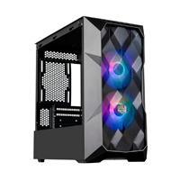GABINETE COOLER MASTER MASTERBOX TD300 MESH CON VENTANA ARGB, MINI TOWER, MINI-ITX/MICRO-ATX, USB 3.0, SIN FUENTE, 2 VENTILADORES ARGB INSTALADOS, NEGRO  TD300-KGNN-S00