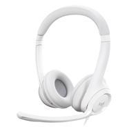 AUDIFONOS CON MICROFONO TIPO DIADEMA LOGITECH H390 COLOR OFF WHITE ALAMBRICOS CON CONECTOR USB CONTROL DE AUDIO INTEGRADO EN EL CABLE 981-001285