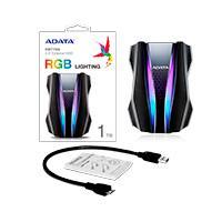 DISCO DURO EXTERNO ADATA HD770G 1TB PORTATIL 2.5 USB 3.2 NEGRO WINDOWS MAC LINUX CONTRAGOLPES GAMING RGB AHD770G-1TU32G1-CBK