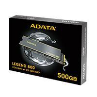 UNIDAD DE ESTADO SOLIDO INTERNO 500GB ADATA LEGEND 800 M.2 2280 NVME PCIE GEN 3X4 LECT. 3500 ESCRIT. 2200 MBS PC LAPTOP MINIPC 3DNAND DISIPADOR ALEG-800-500GCS