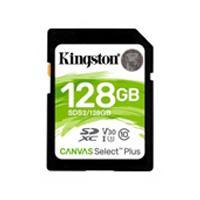 MEMORIA FLASH SD KINGSTON SDXC CANVAS SELECT 128GB 100R CL10 UHS-I V30(SDS2/128GB) SDS2/128GB