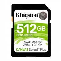 MEMORIA FLASH SD KINGSTON SDXC CANVAS SELECT 512GB 100R CL10 UHS-I V30(SDS2/512GB) SDS2/512GB