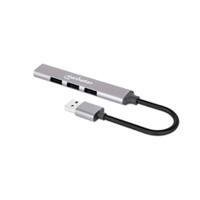 HUB USB,MANHATTAN,168427, V2.0  3 PTOS Y V3.0 1 PTO, ALUMINIO GRIS ESPACIAL 168427