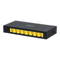 SWITCH/ DAHUA/ PFS3008-8GT/ GIGABIT DE 8 PUERTOS NO ADMINISTRABLE/ CAPA 2/ 10/100/1000 BASE-T/ CARCASA METALICA/ SWITCHING 16G/ TASA DE REENVIO DE PAQUETES 11.9 MBPS/ MEMORIA BUFER DE PAQUETES 1.5MB/ DH-PFS3008-8GT